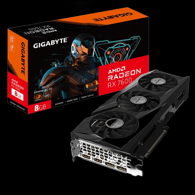 Видеокарта Gigabyte RX7600 GAMING OC 8GB GDDR6 128bit 2xDP 2xHDMI 3FAN RTL