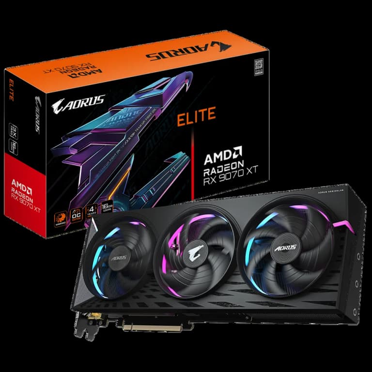 Видеокарта Gigabyte RX9070XT AORUS E 16GB GDDR6 256bit 2xDP 2xHDMI 3FAN RTL
