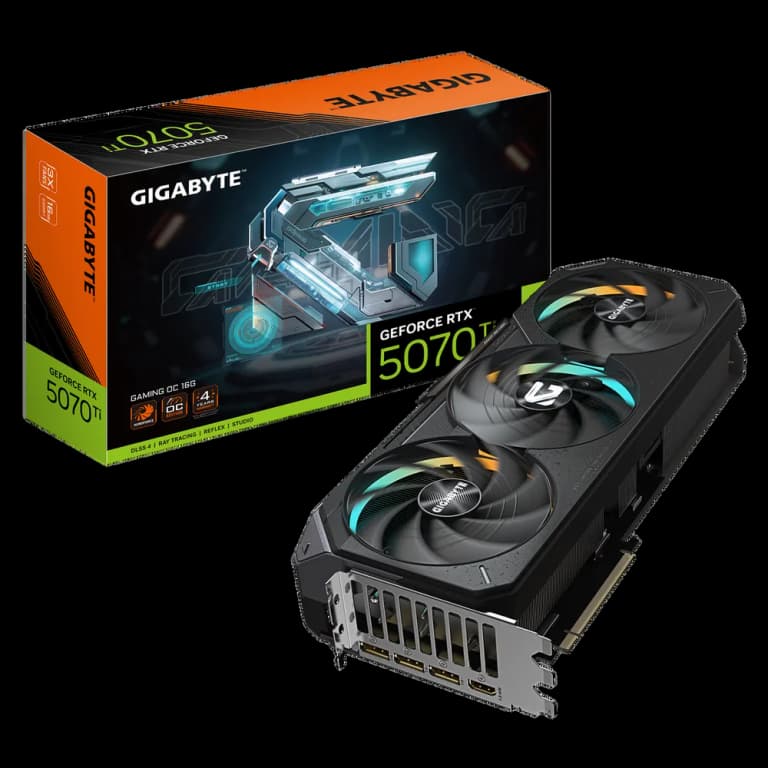 Gigabyte GeForce RTX 5070 Ti GAMING OC - 16GB, черный цвет