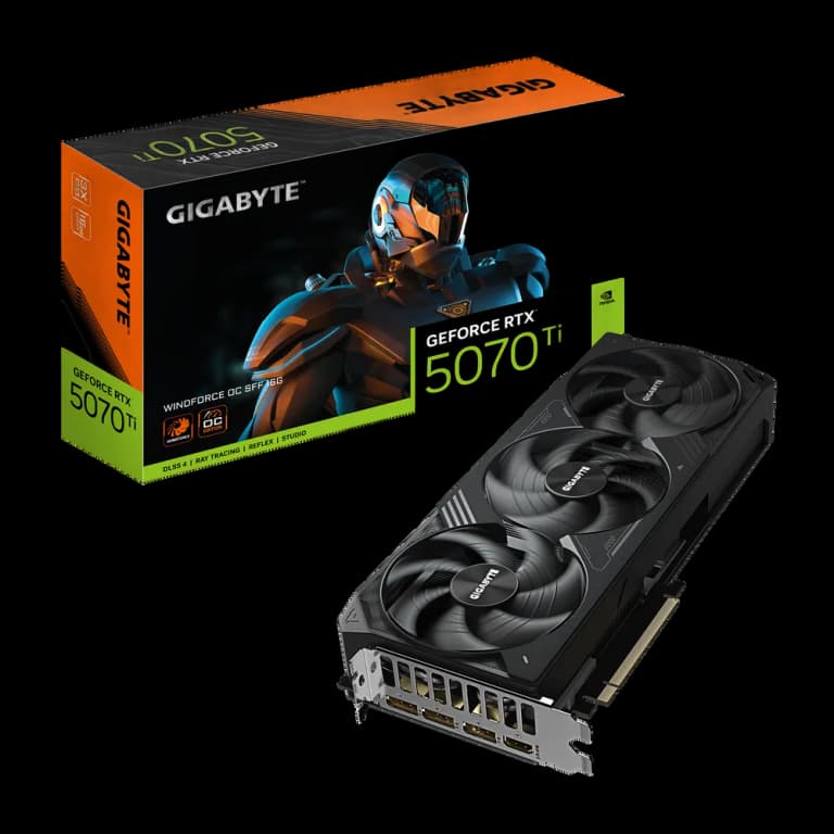 Видеокарта Gigabyte RTX5070Ti WINDFORCE OC SFF 16GB GDDR7 256bit 3xDP HDMI 3FAN RTL