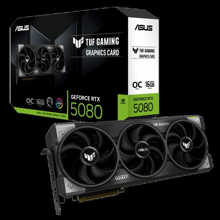 ASUS GeForce RTX 5080 TUF GAMING - 16GB, черный цвет