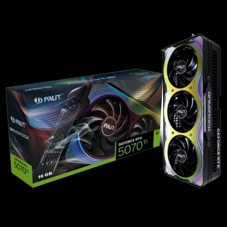 Palit GeForce RTX 5070 Ti GAMEROCK - 16GB, черный цвет