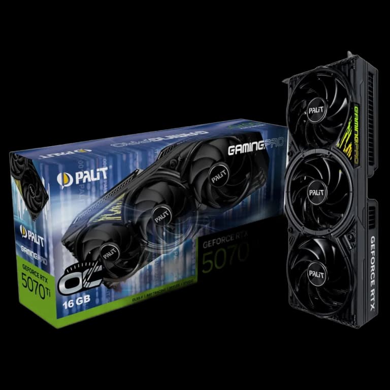 Palit GeForce RTX 5070 Ti GAMINGPRO OC - 16GB, черный цвет