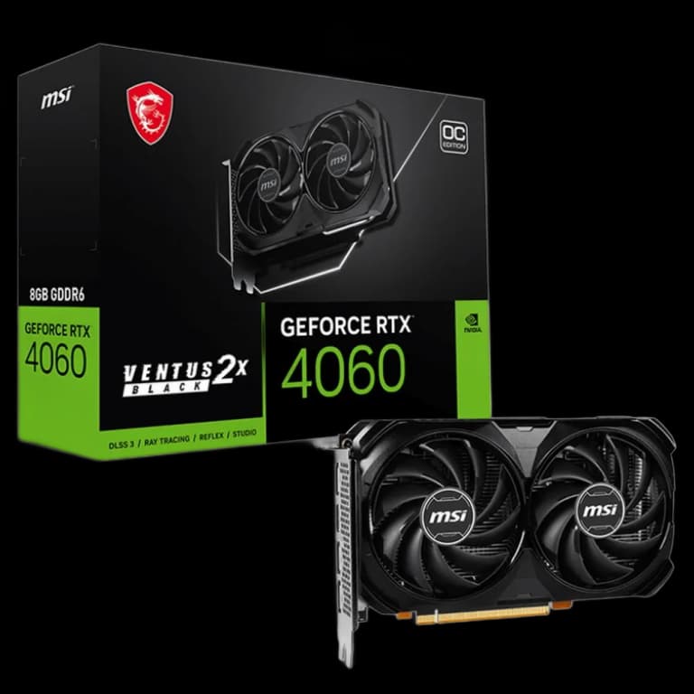 MSI GeForce RTX 4060 VENTUS 2X OC - 8GB, черный цвет
