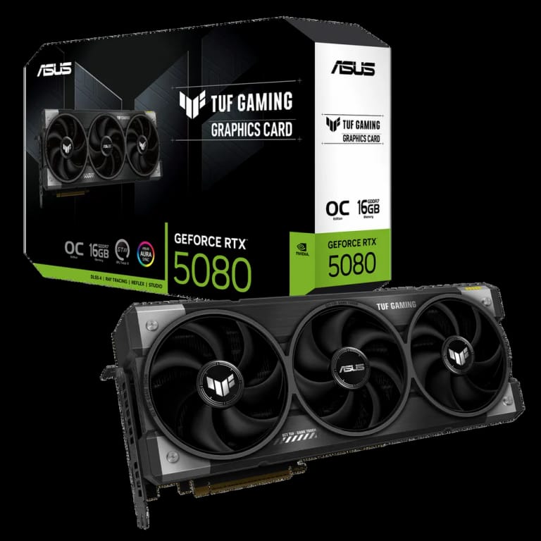ASUS GeForce RTX 5080 TUF GAMING - 16GB, черный цвет