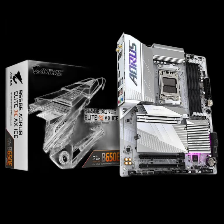 Gigabyte B650E AORUS ELITE X ICE - DDR5, белый цвет